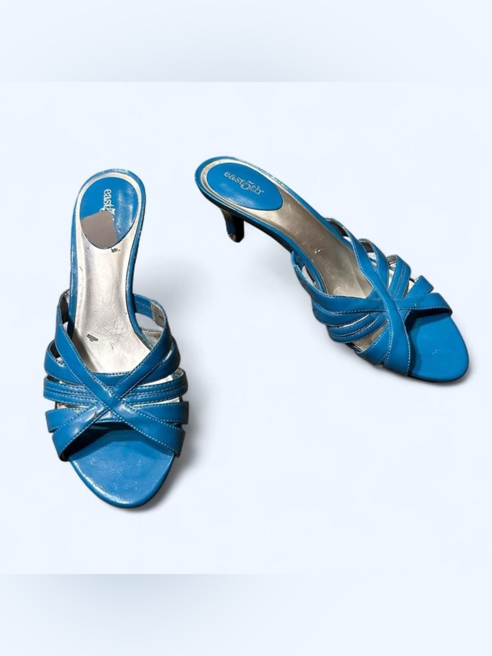 Y2K Blue Strappy Kitten Heels by East 5th!